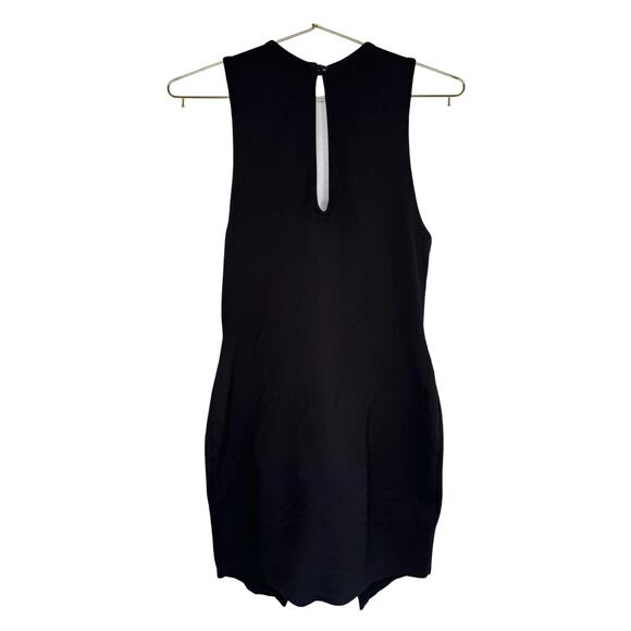 GUESS Little Black Sleeveless Mini Dress Size S/P V-Neck Tulip Hem - Picture 3 of 5